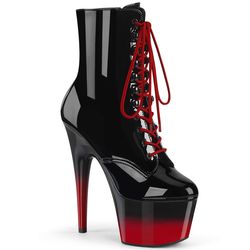 Patent Upper – Black - Red Ombre