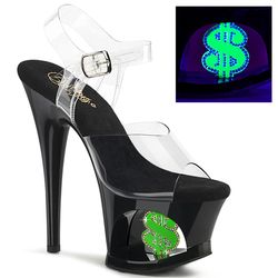 Clear - Black - Green Rhinestone Dollar Sign (UV)