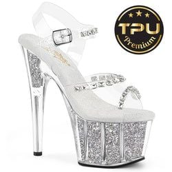 Varianten | Variants – Clear Premium TPU/Silver Glass Crystal Rhinestones - White - Clear/AB Rhinestones