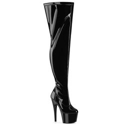 Wide Calf – Black Stretch Patent