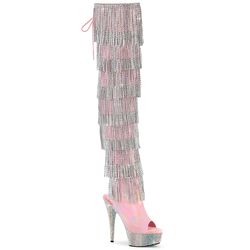 Varianten | Variants – Baby Pink Holographic - Silver AB Rhinestones