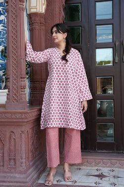 Kurta pant – Red
