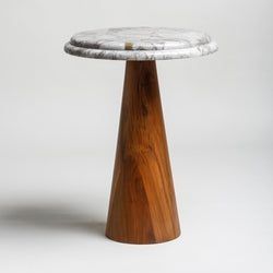 Grey Zayane marble-Walnut wood