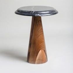 Black Khenifra marble-Walnut wood