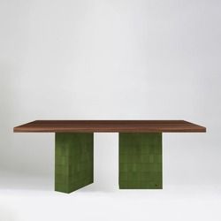 Green Forest zellige  - Walnut wood