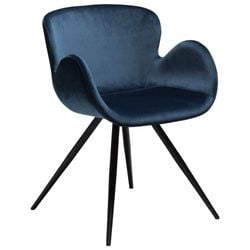 Färg – Midnight Blue Velvet/Svart - Tyg