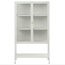 Skåp 160 cm höga ben Glas Greige