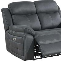 Utförande –  Teddy 2-Sits Reclinersoffa Grått Microfibertyg