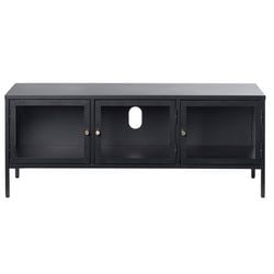 Mediabänk 132 cm svart