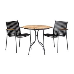 Cafébord 80 cm + 2 stolar