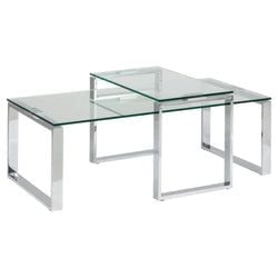 Utförande – Satsbord 45x115x69 cm Krom/Glas
