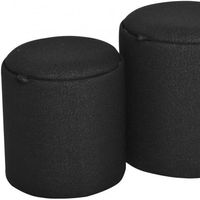 Utförande – Maiko Sittpuff/Sidobord 2-pack Svart