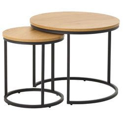 Satsbord rund 60 cm Naturlig ek