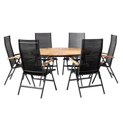 Matbord 150 cm + 6 stolar
