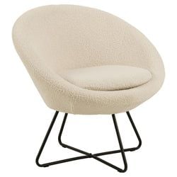 Loungefåtölj Orson tyg Cream