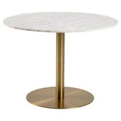 Matbord Rund 105 cm Mässing