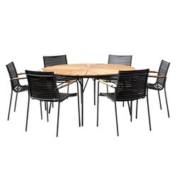 Matbord 150 cm + 6 stolar