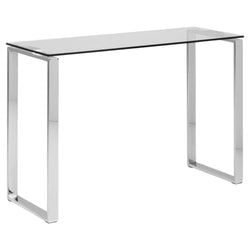 Konsolbord 110x40 cm Krom/Glas