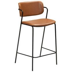 Vintage Light Brown/Black Metal - Konstläder