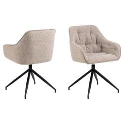Karmstol Snurr Monza tyg Beige