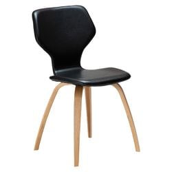 Vintage Black Art.Leather, Oak