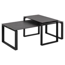 Satsbord 45x115x69 cm Svart Keramik