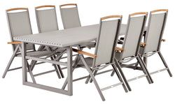 Utföranden – 230x95 cm Khaki ink 6st Andy Positionsstolar