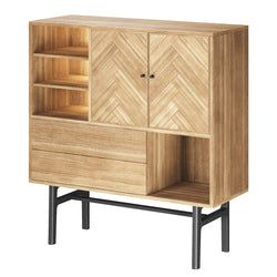 Utförande – Högskåp 120x131 cm Fiskbensdörrar