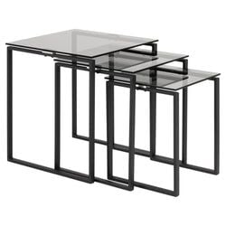 Utförande – Satsbord 55x50x50 cm Svart/Glas