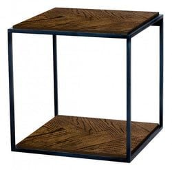 Vägghängt Sängbord Svart/Brunbetsad Ek