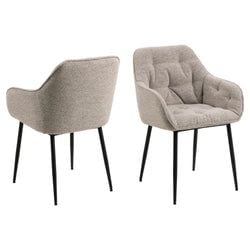 Karmstol Monza tyg Beige