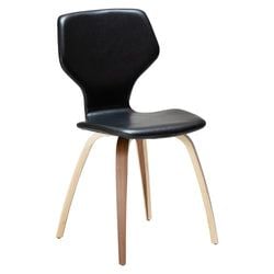 Vintage Black Art.Leather, Walnut