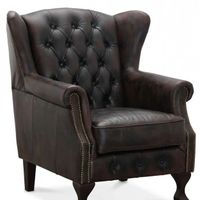 Aberdeen Wingchair Brunt Läder