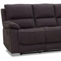 Utförande –  Texas 3-sits Soffa med Recline Grått Tyg
