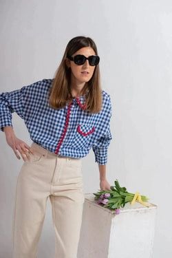 Theodore shirt – Royal blue gingham