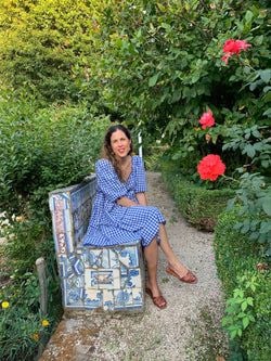 Raphaelle dress – royal blue gingham