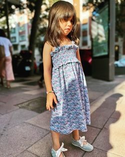 Delphine mini me dress – floral blue