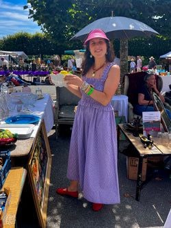 Delphine dress – purple gingham