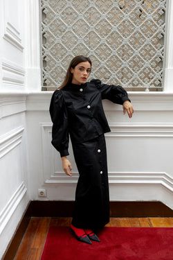 Jaimie skirt – black poplin