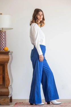souffle pants – Royal blue baby corduroy