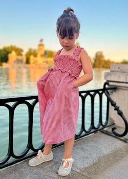 Delphine mini me dress – red gingham