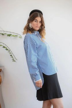 Theodore shirt – Royal blue stripes