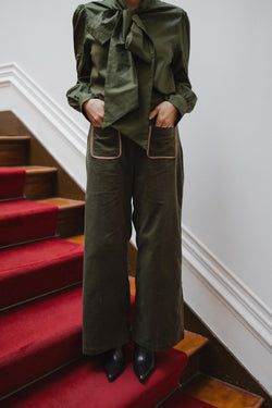 Olive pants – khaki green