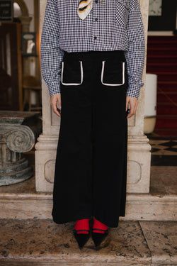 Olive pants – black baby corduroy