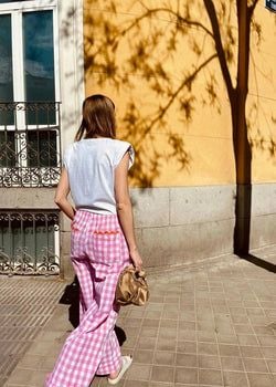 souffle pants – Pink macro gingham