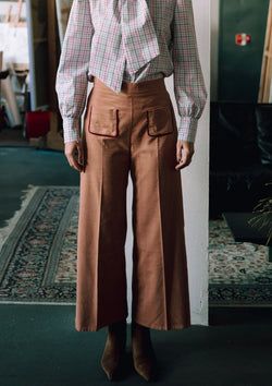 Olive pants – rose baby corduroy