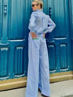 souffle pants – Blue stripes