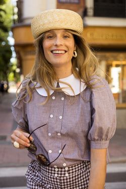 Baby shirt – Brown gingham