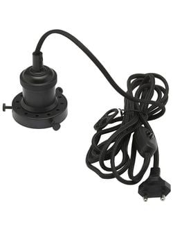 Väggkontakt Svart 3m