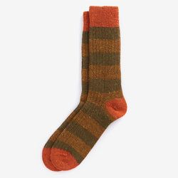 Barbour Houghton Stripe Socks – Olive | Butternut